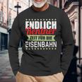 Rentner Eisenbahn Geschenk Rente Modelleisenbahn Langarmshirts Geschenke für alte Männer