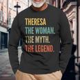 Theresa Die Frau Der Mythos Die Legende Langarmshirts Geschenke für alte Männer