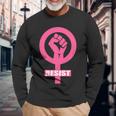 Resist Fist Rights Logo Anti Trump Protest Long Sleeve T-Shirt Gifts for Old Men
