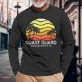 Retro Coast Guard Surf Beach Vintage Palm Venice 70S Long Sleeve T-Shirt Gifts for Old Men