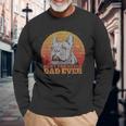 Retro Vintage Best Frenchie Dad Ever French Bulldog Dog Long Sleeve T-Shirt T-Shirt Gifts for Old Men