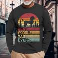 Retro Vintage Best Poodle Dad Ever Fathers Day Long Sleeve T-Shirt Gifts for Old Men