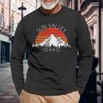 Retro Vintage Sun Valley Idaho Distressed Long Sleeve T-Shirt Gifts for Old Men
