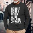 Ronnie Bobby Ricky Mike Ralph And Johnny Bold T- Long Sleeve T-Shirt Gifts for Old Men