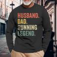 Runner Husband Dad Running Legend Vintage Long Sleeve T-Shirt Gifts for Old Men