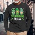 Shenanigans Squad St Patricks Day Gnomes Lover Long Sleeve T-Shirt Gifts for Old Men