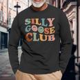 Silly Goose Club Silly Goose Meme Smile Face Trendy Costume Long Sleeve T-Shirt T-Shirt Gifts for Old Men