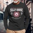 Silly Goose University College Meme Long Sleeve T-Shirt T-Shirt Gifts for Old Men