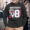 Soccer Birthday Party 8 Year Old Girl 8Th Birthday Long Sleeve T-Shirt T-Shirt Gifts for Old Men