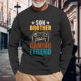 Son Brother Gaming Legend Gamer Long Sleeve T-Shirt Gifts for Old Men