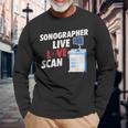 Sonographie Langarmshirts: Live Love Scan, Medizinische Ultraschall Technik Geschenke für alte Männer