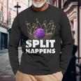 Split Happens I Bowling Kegeln Pin Kugel Kegelverein Langarmshirts Geschenke für alte Männer