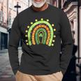 St Patricks Day Rainbow Lucky Shamrocks Long Sleeve T-Shirt Gifts for Old Men