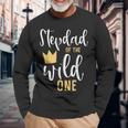 Stepdad Of The Wild One 1St Birthday First Thing Matching Long Sleeve T-Shirt Gifts for Old Men