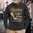 Stepping Into September Birthday With Gods Grace And Mercy Long Sleeve T-Shirt Gifts for Old Men
