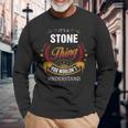 Stone Shirt Crest Stone Stone Clothing Stone Tshirt Stone Tshirt For The Stone Long Sleeve T-Shirt Gifts for Old Men