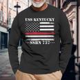 Submariner Uss Kentucky Ssbn737 Us Flag Veteran Submarine Long Sleeve T-Shirt Gifts for Old Men