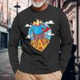 Super Dad Super Hero Fathers Day Long Sleeve T-Shirt Gifts for Old Men