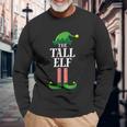 Tall Elf Matching Group Christmas Party Pajama Long Sleeve T-Shirt Gifts for Old Men