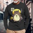 Tanuki Yokai Long Sleeve T-Shirt Gifts for Old Men