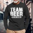 Team Beer - Lifetime Member - Funny Beer Drinking Buddies Men Women Long Sleeve T-shirt Graphic Print Unisex Gifts for Old Men