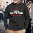 Team Clifford Lifetime Member Surname Clifford Name Long Sleeve T-Shirt Gifts for Old Men