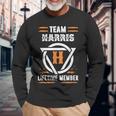 Team Harris Lifetime Member Gift For Surname Last Name Men Women Long Sleeve T-shirt Graphic Print Unisex Gifts for Old Men
