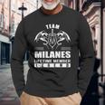 Team Milanes Lifetime Member Legend Long Sleeve T-Shirt Gifts for Old Men