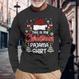 This Is My Christmas Pajama Xmas Lights Funny Holiday Men Women Long Sleeve T-shirt Graphic Print Unisex Gifts for Old Men