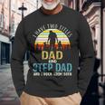 I Have Two Titles Dad And Step Dad Vintage Fathers Day Long Sleeve T-Shirt Gifts for Old Men