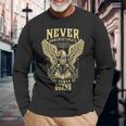 Never Underestimate The Power Of Borns Personalized Last Name Long Sleeve T-Shirt Gifts for Old Men