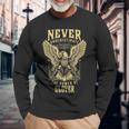 Never Underestimate The Power Of Clover Personalized Last Name Long Sleeve T-Shirt Gifts for Old Men
