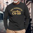 United States Aircraft Carrier Cv-59 Uss Forrestal Long Sleeve T-Shirt Gifts for Old Men