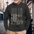 Us Army | Military Green Camo Flag Retro Design Gift Men Women Long Sleeve T-shirt Graphic Print Unisex Gifts for Old Men