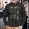 Us Army Veteran Patriotic Military Camouflage American Flag Long Sleeve T-Shirt Gifts for Old Men