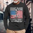 Us Coast Guard Making Sure The Navy Doesnt Get Lost Uscg Long Sleeve T-Shirt Gifts for Old Men
