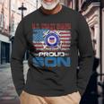 US Coast Guard Proud Son With American Flag Long Sleeve T-Shirt Gifts for Old Men