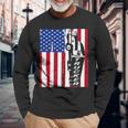 Usa Flag Truck Driver American Flag Trucker Long Sleeve T-Shirt Gifts for Old Men