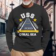 Uss Coral Sea Aircraft Carrier Military Veteran Long Sleeve T-Shirt Gifts for Old Men