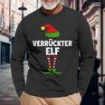 Verrückter Elf Partnerlook Familien Elfen Outfit Weihnachts Langarmshirts Geschenke für alte Männer