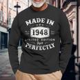 Vintage 1948 Made In 1948 75 Geburtstag Mann Frau 75 Jahre V2 Langarmshirts Geschenke für alte Männer