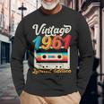 Vintage 1961 Wedding Anniversary Born In 1961 Birthday Party V3 Long Sleeve T-Shirt Gifts for Old Men
