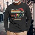 Vintage 1963 Limited Edition 60 Year Old 60Th Birthday Gifts Men Women Long Sleeve T-shirt Graphic Print Unisex Gifts for Old Men