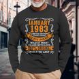 Vintage 1983 Man Myth Legend 40 Years Old 40Th Birthday Gift Men Women Long Sleeve T-shirt Graphic Print Unisex Gifts for Old Men