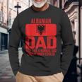 Vintage Albanian Dad Albania Flag Fathers Day Long Sleeve T-Shirt Gifts for Old Men