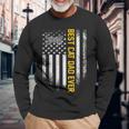 Vintage American Flag Best British Shorthair Cat Dad Ever Long Sleeve T-Shirt T-Shirt Gifts for Old Men