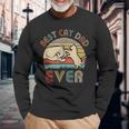 Vintage Best Cat Dad Ever Bump Fit Dat Long Sleeve T-Shirt Gifts for Old Men