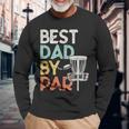 Vintage Best Dad By Par Disk Golf Dad Long Sleeve T-Shirt Gifts for Old Men