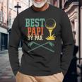 Vintage Best Papi By Par Disc Golf Dad Fathers Papa Long Sleeve T-Shirt Gifts for Old Men