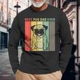 Vintage Best Pug Dog Dad Ever Long Sleeve T-Shirt T-Shirt Gifts for Old Men